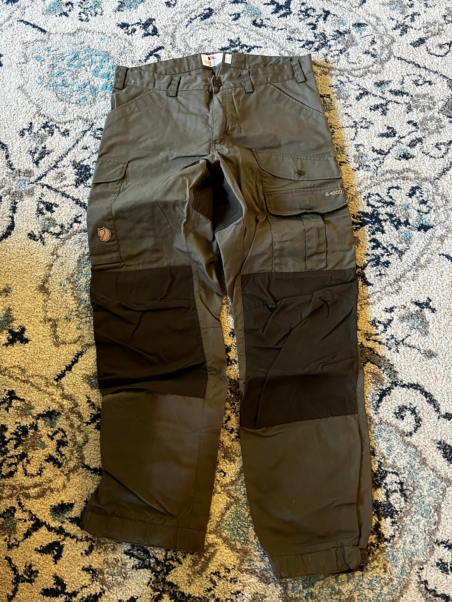 Fjallraven Vidda Pro Pant, Green with dark green knees, 34" waist, regular length